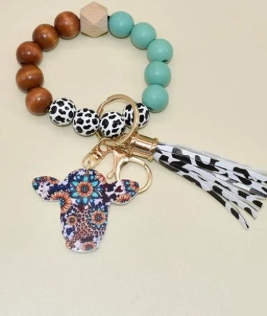 Cow Bangle Keychain
