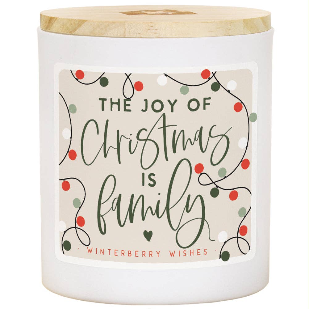 Joy Christmas Lights Christmas Soy-Based Candle