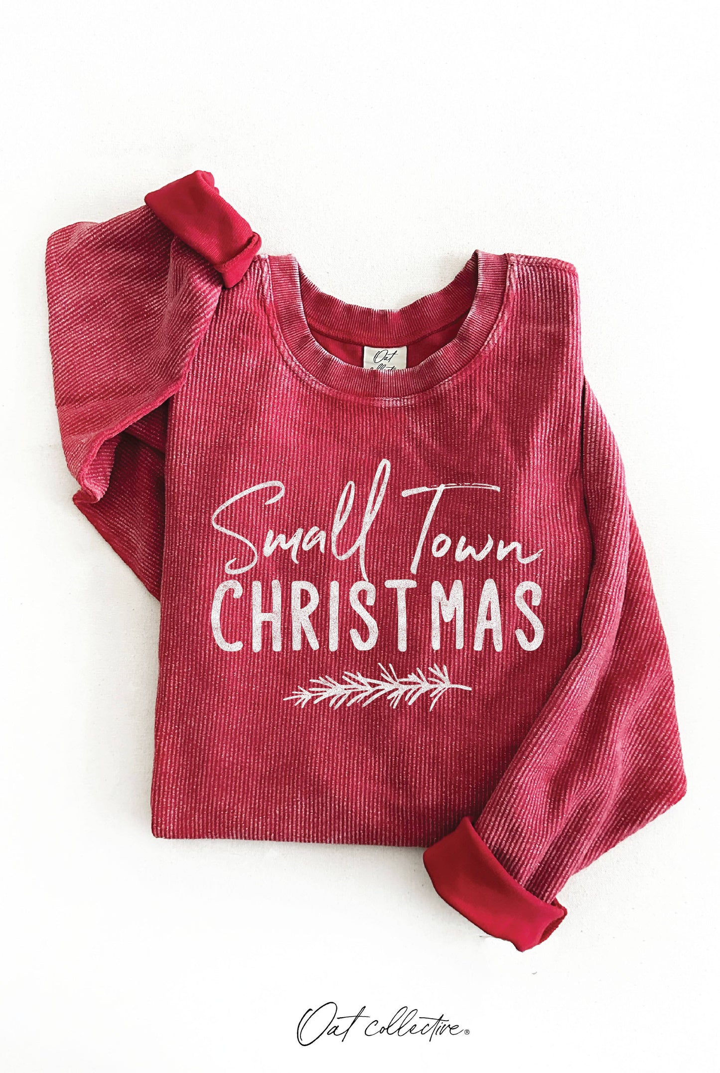 SMALL TOWN CHRISTMAS Thermal Vintage Pullover