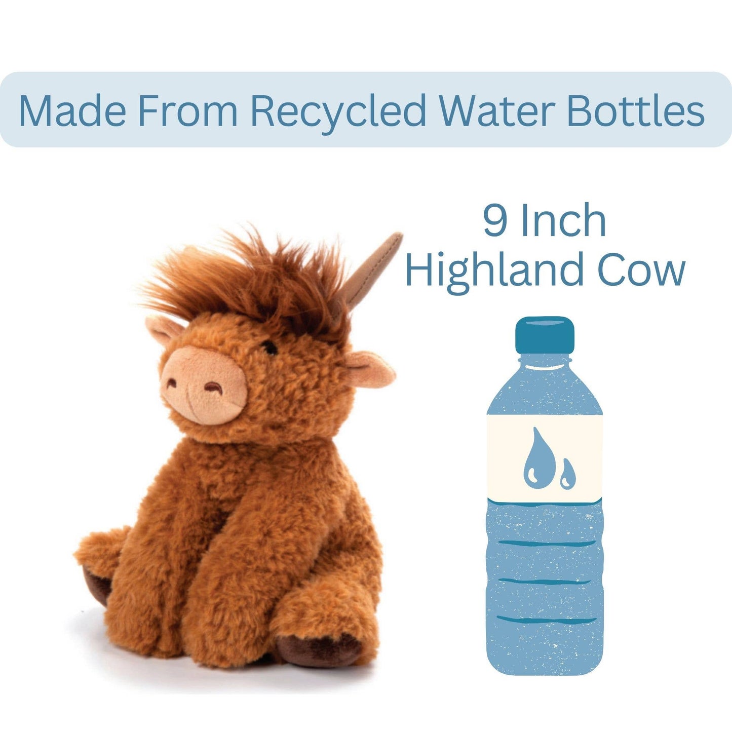 Wild Onez Highland Cow Small 9" (20cm) Farm/Barnyard Animal