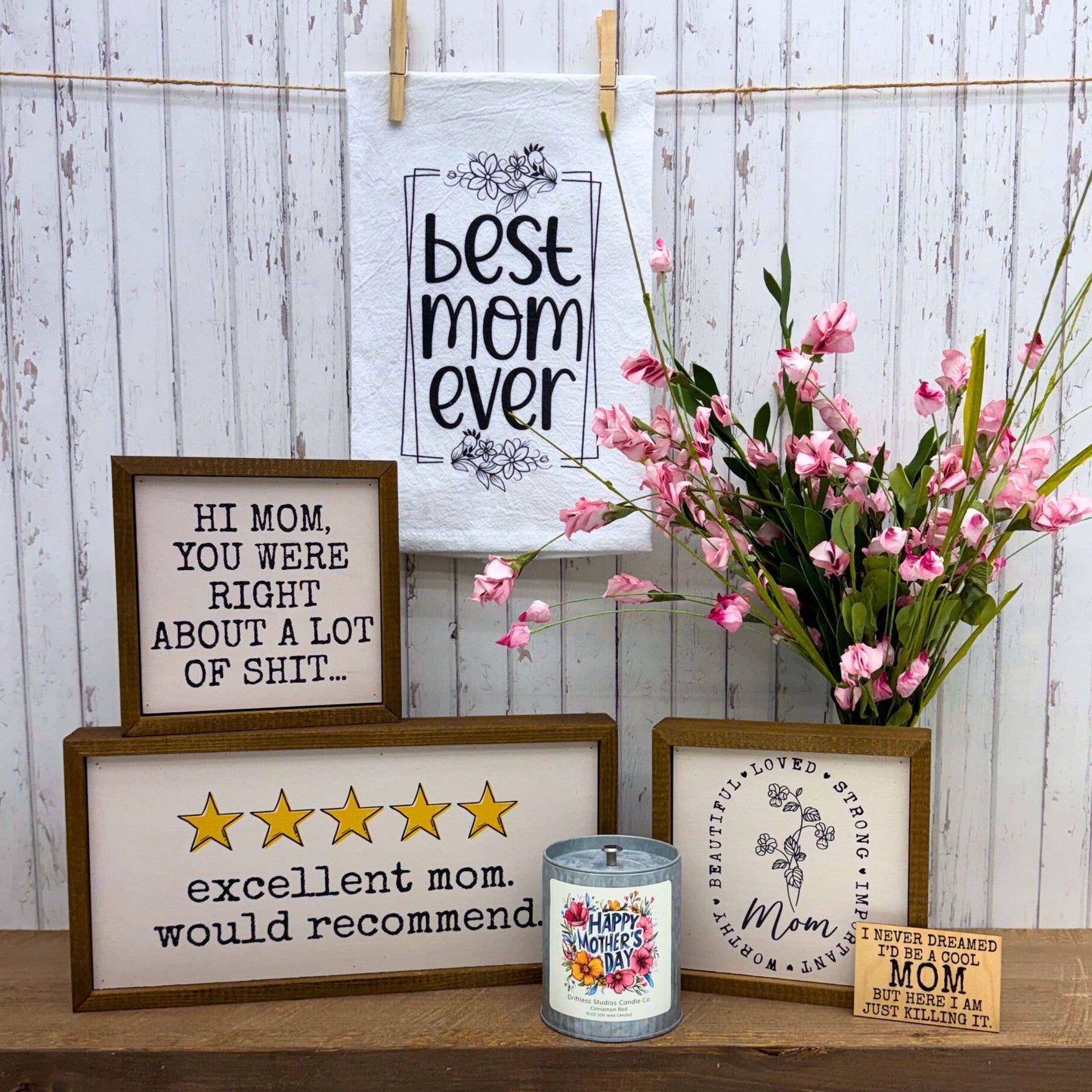 Happy Mother's Day Farmhouse Candles - Mothers Day Gifts
