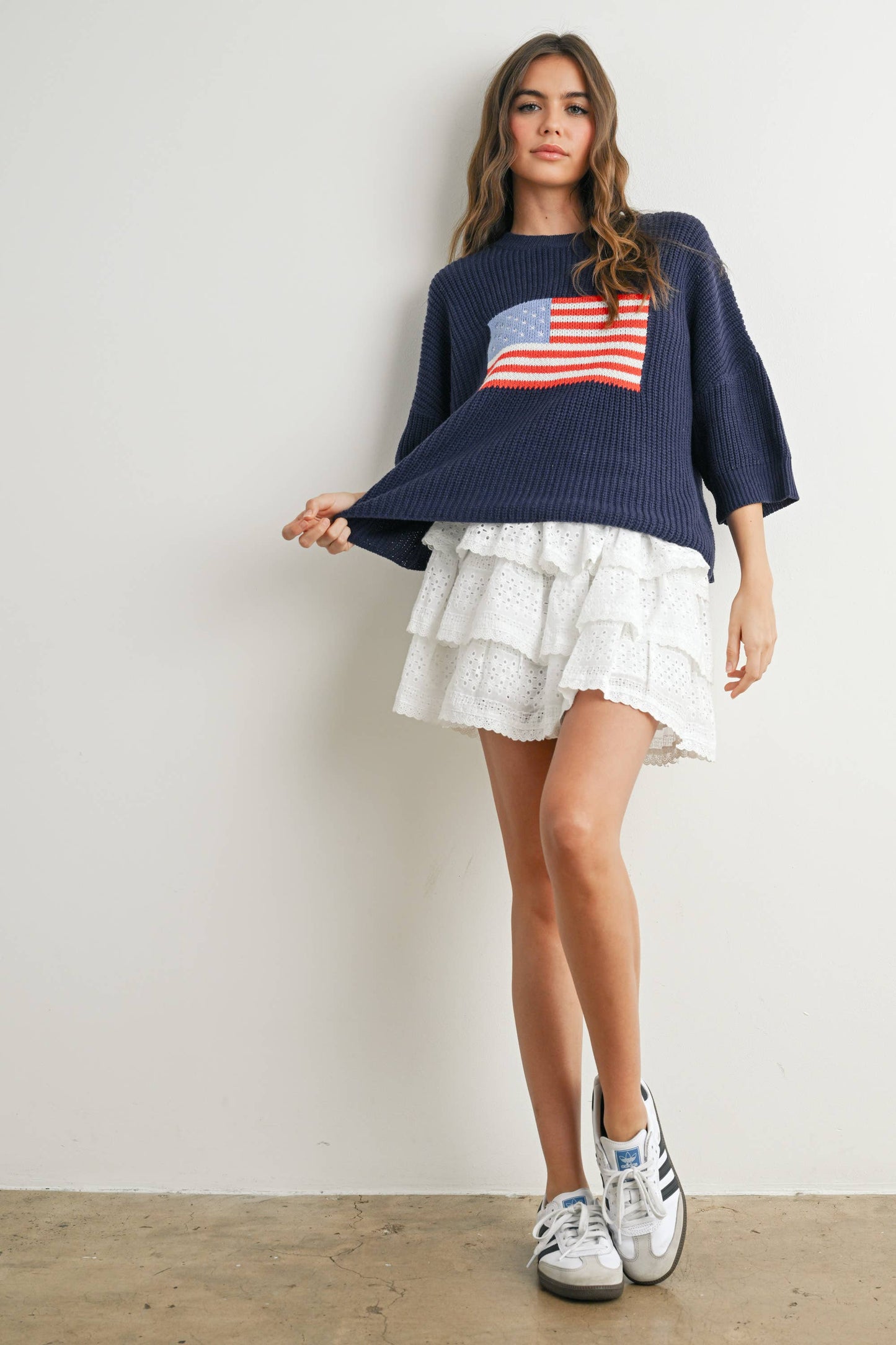 Flag Print Knit Sweater - BMW7691