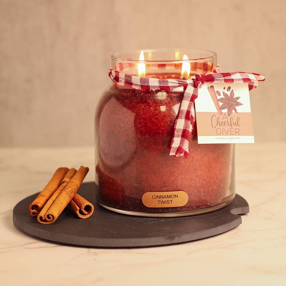 Cinnamon Twist – 34oz Fall Strong Scented Jar Candle