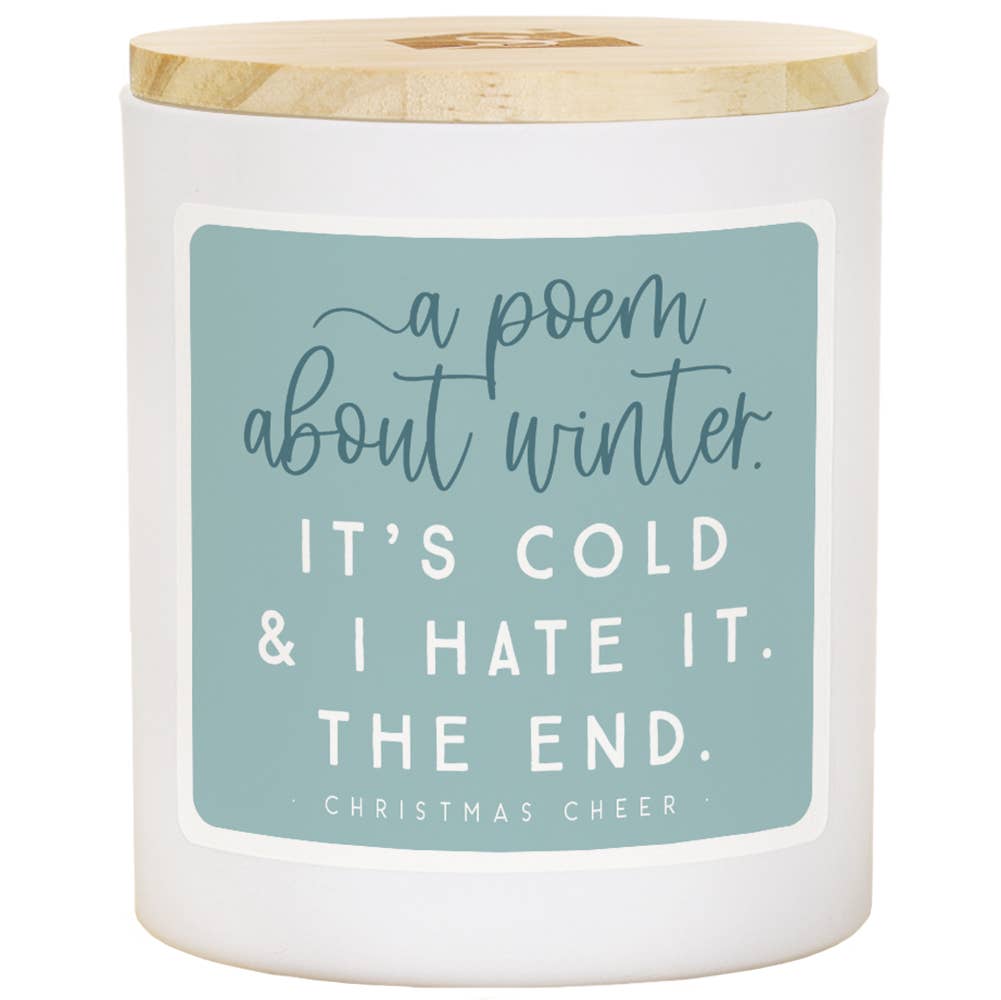 Poem About Winter Christmas Soy-Based Candle