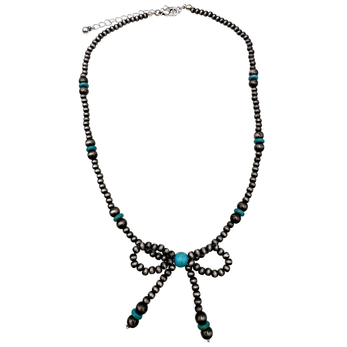 Ribbon Style Turquoise Southwestern Beads Necklace