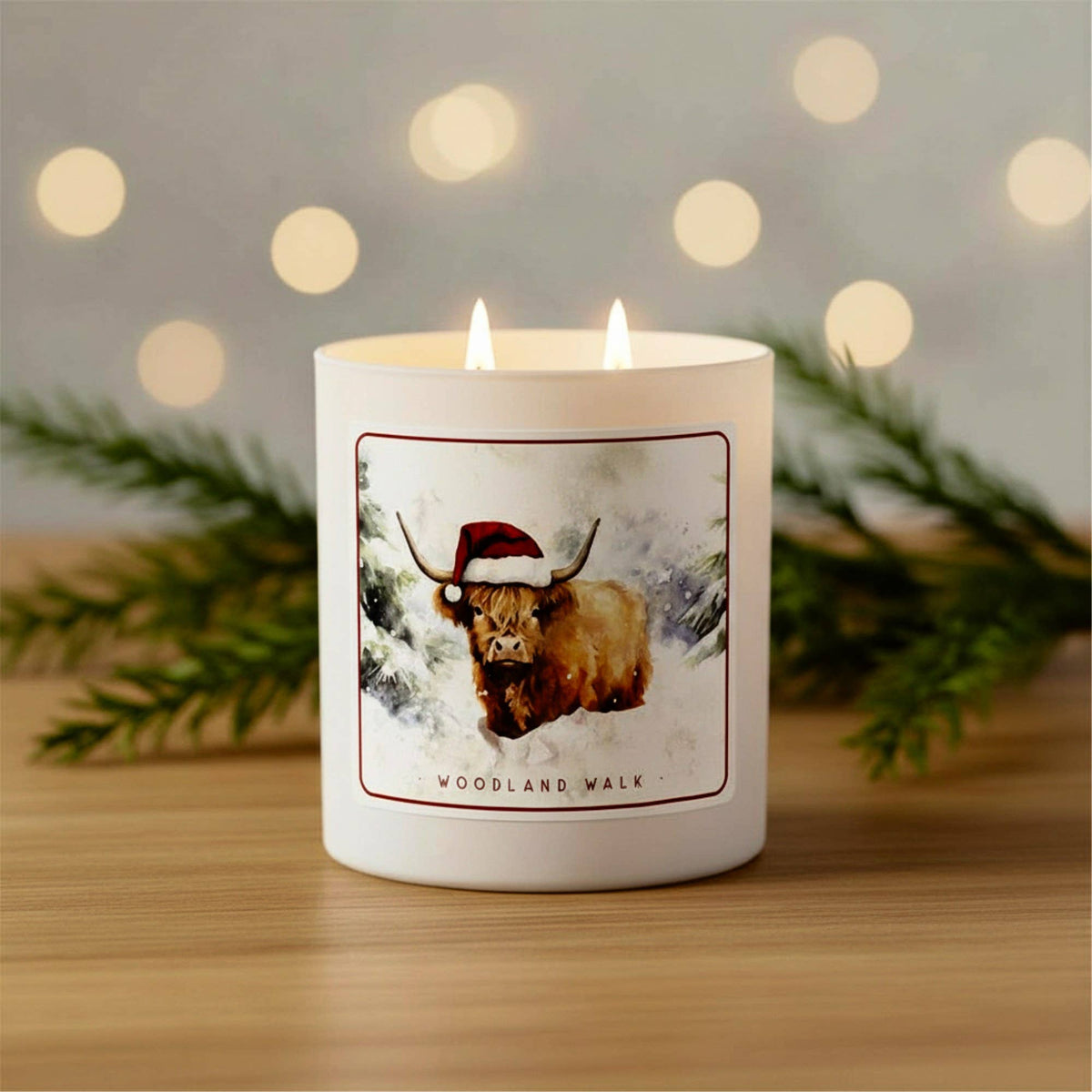 Christmas Highland Cow Christmas Soy-Based Candle