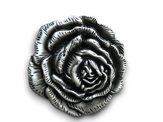 Wild Rag Scarf Slide Antique Silver or Copper Rose