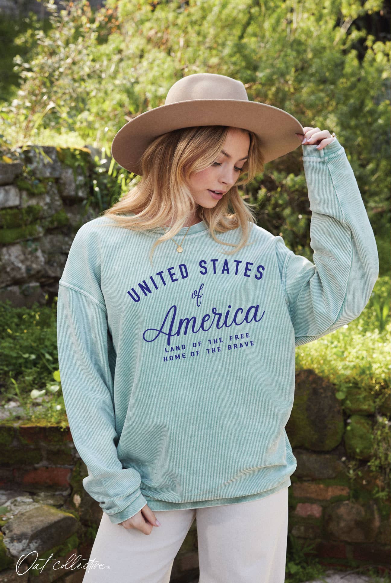 UNITED STATES OF AMERICA Thermal Vintage Pullover