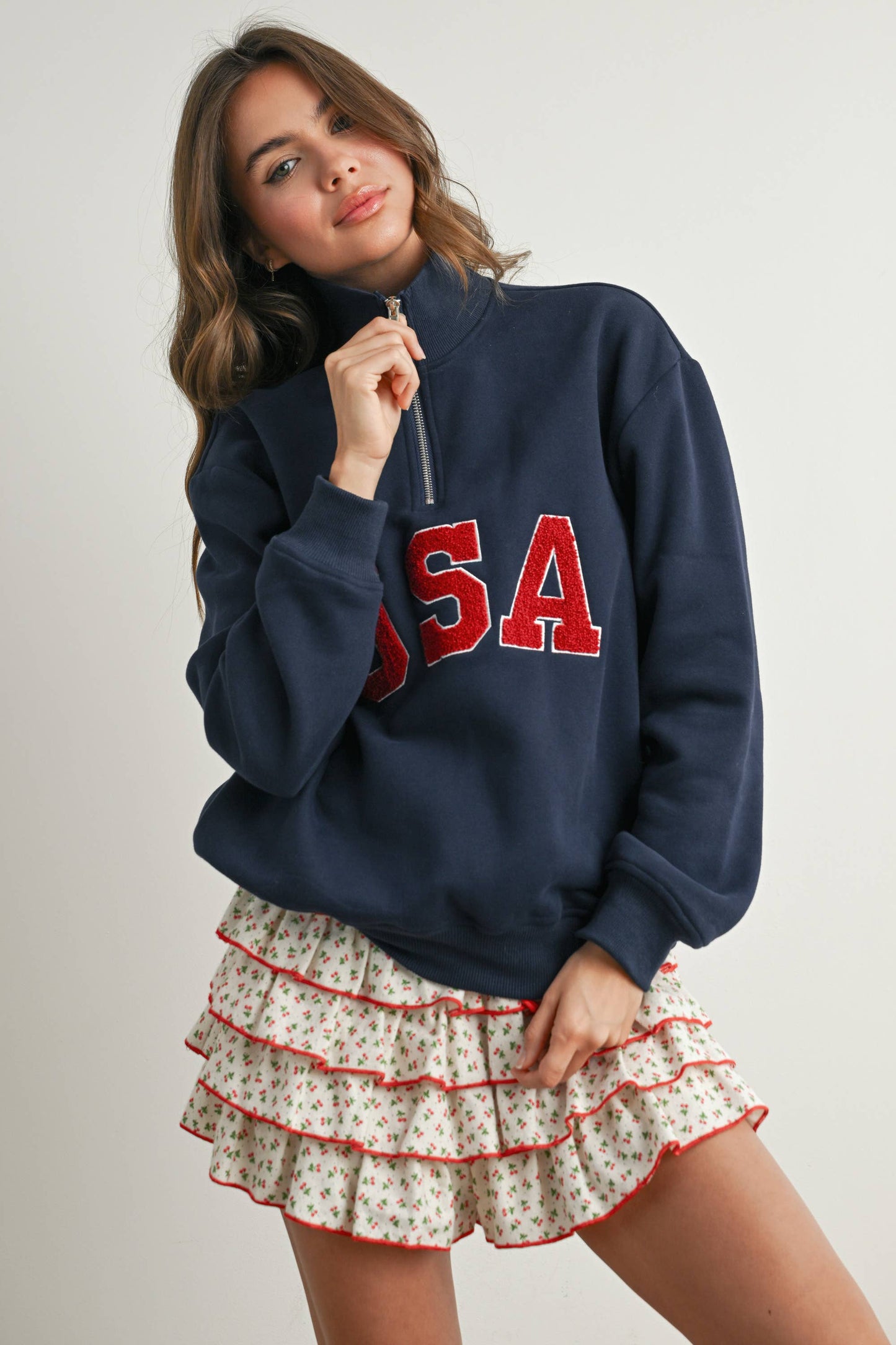 Quarter Zip Long Sleeve Top - BMT7795