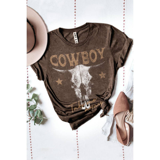 COWBOY TAKE ME AWAY SHORT SLEEVE GRAPHIC TEE