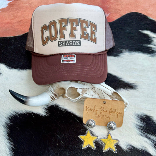 Coffee Season Western Foam Trucker Hat