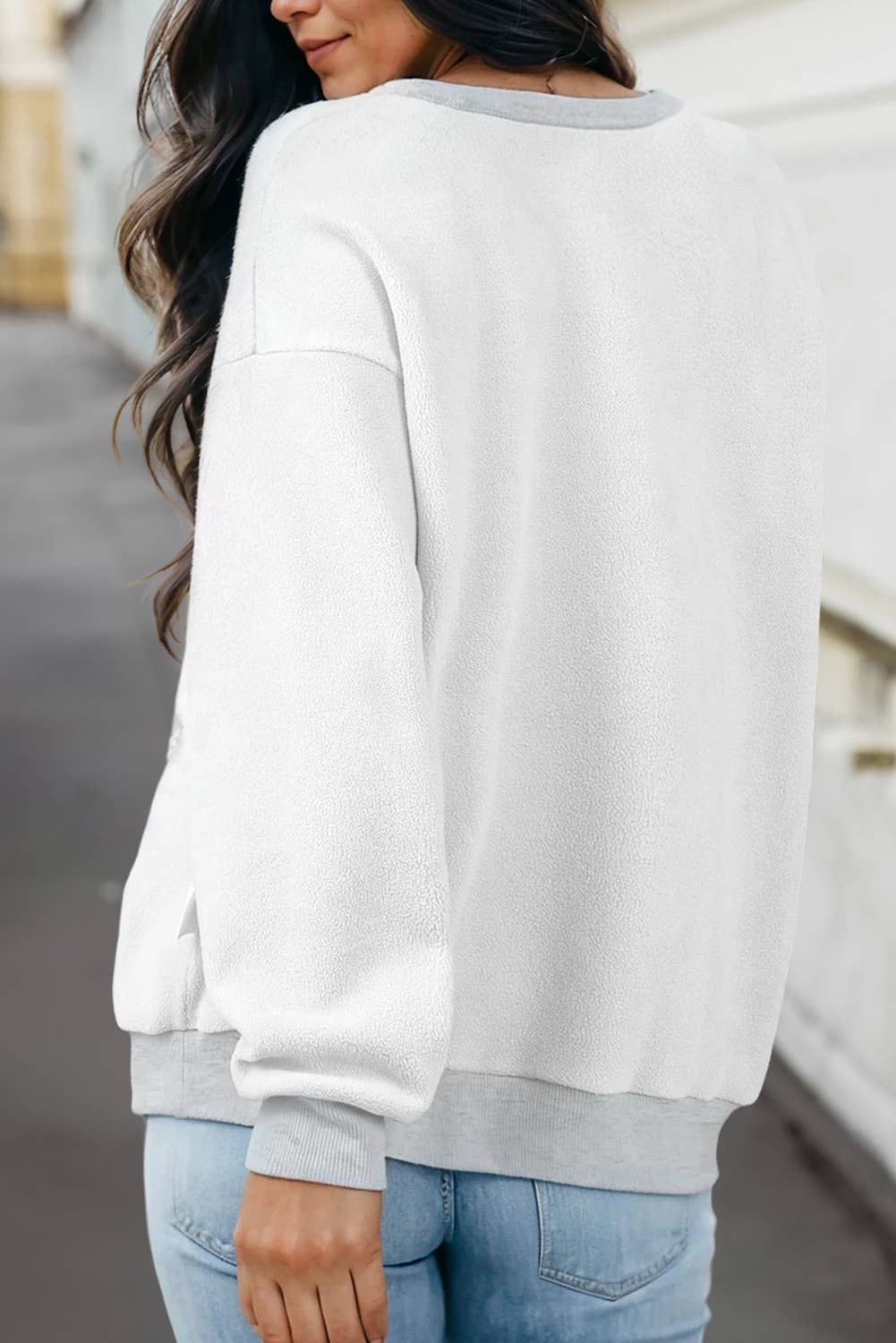 Reversible Oversized Mock Neck Sweatshirt | S-XL