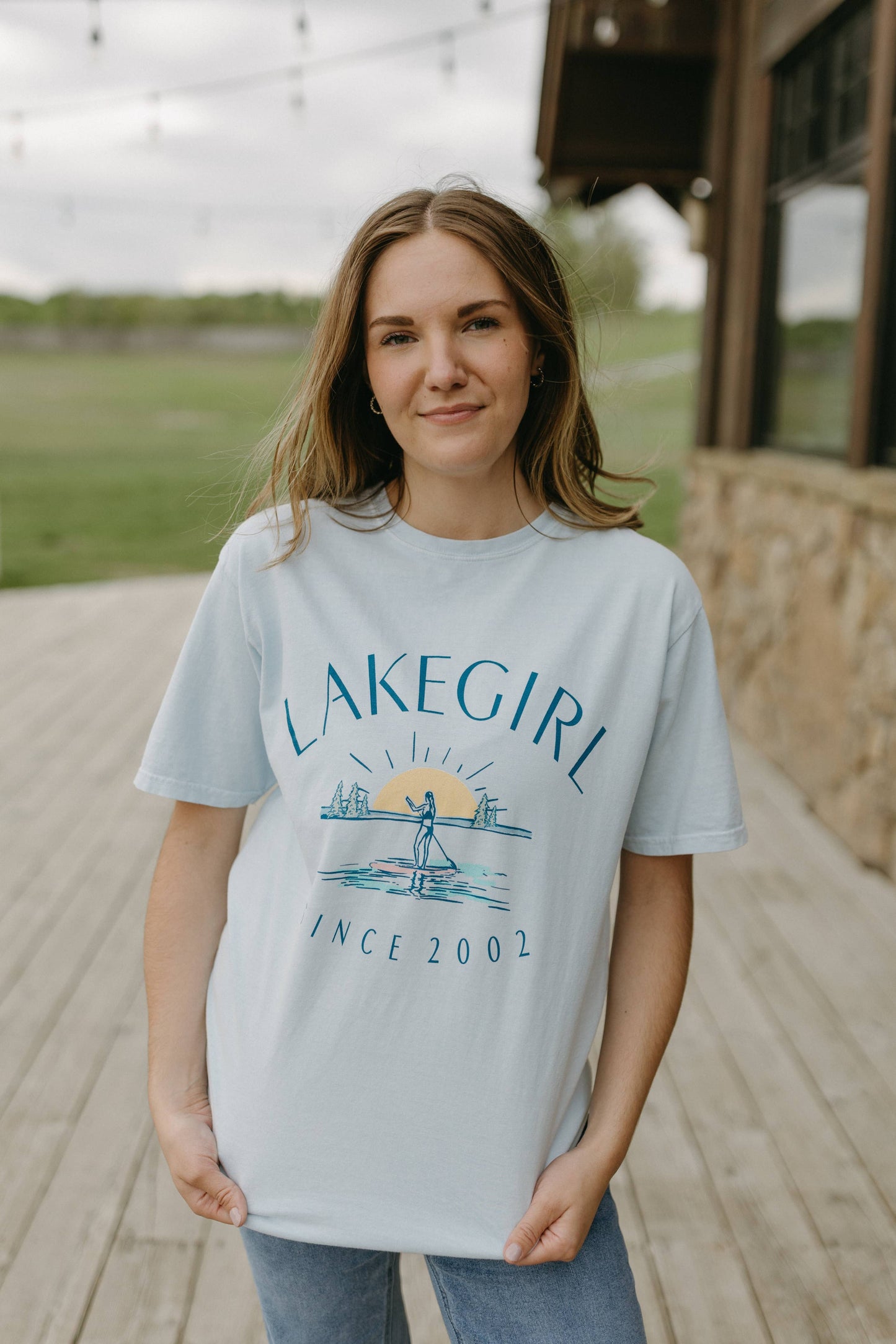 Lakegirl Ringspun Short Sleeve in Powder