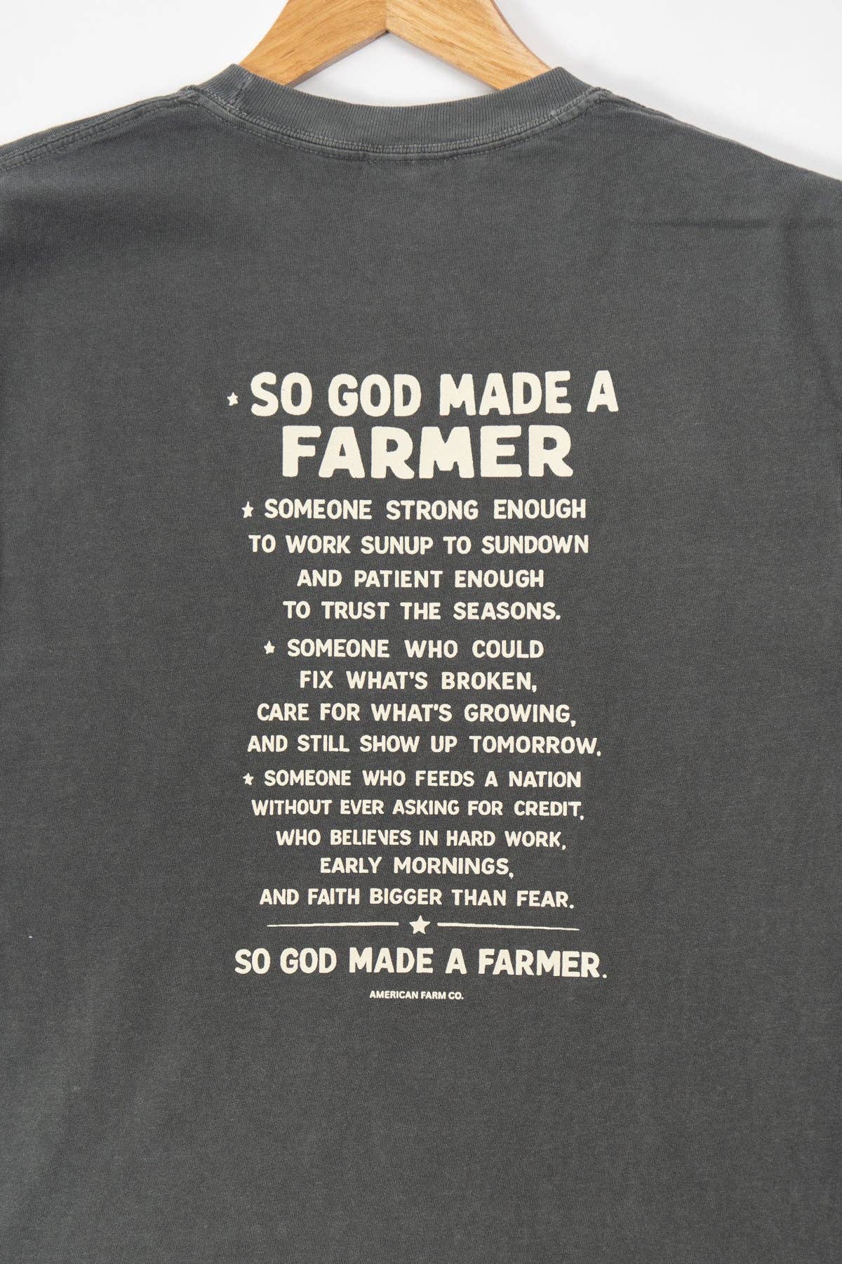 Western 'So God made a Farmer.' Charcoal Graphic Tee