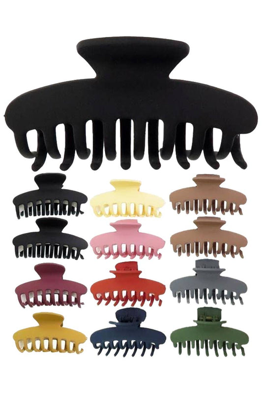 Matte Neutral Curved Y2K Fashion Hair Claw