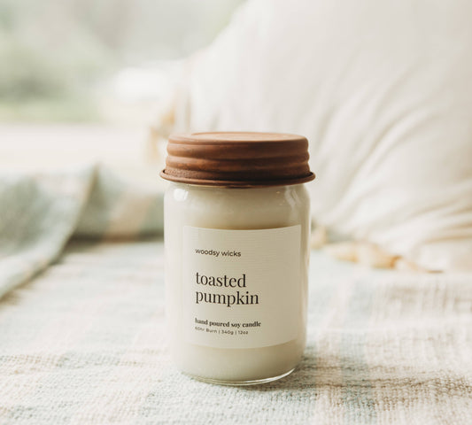 Fallen Leaves Fall Candle 100% Soy Wax Wood or Cotton Wick