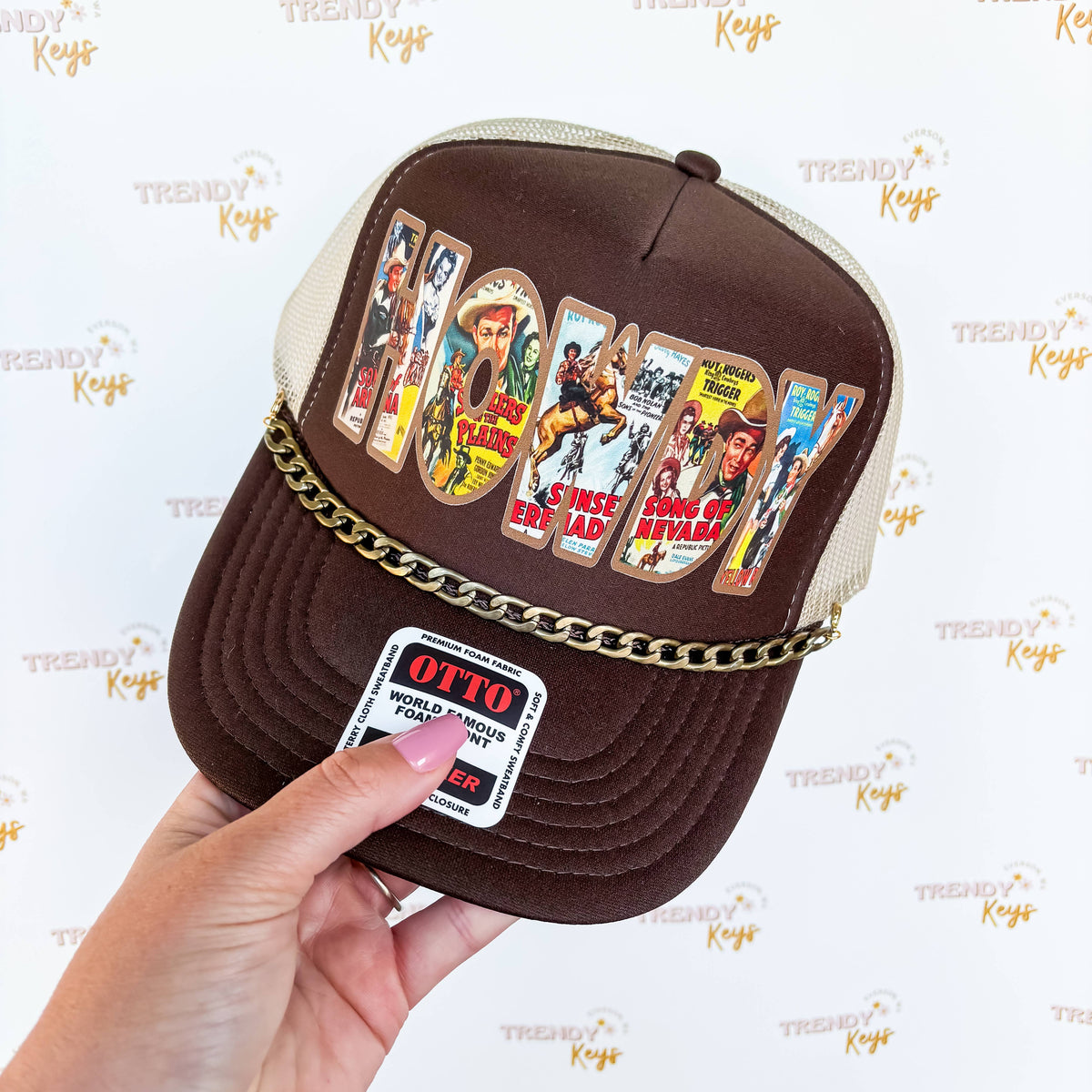 Vintage Cowboy Howdy Premade Trucker Hat