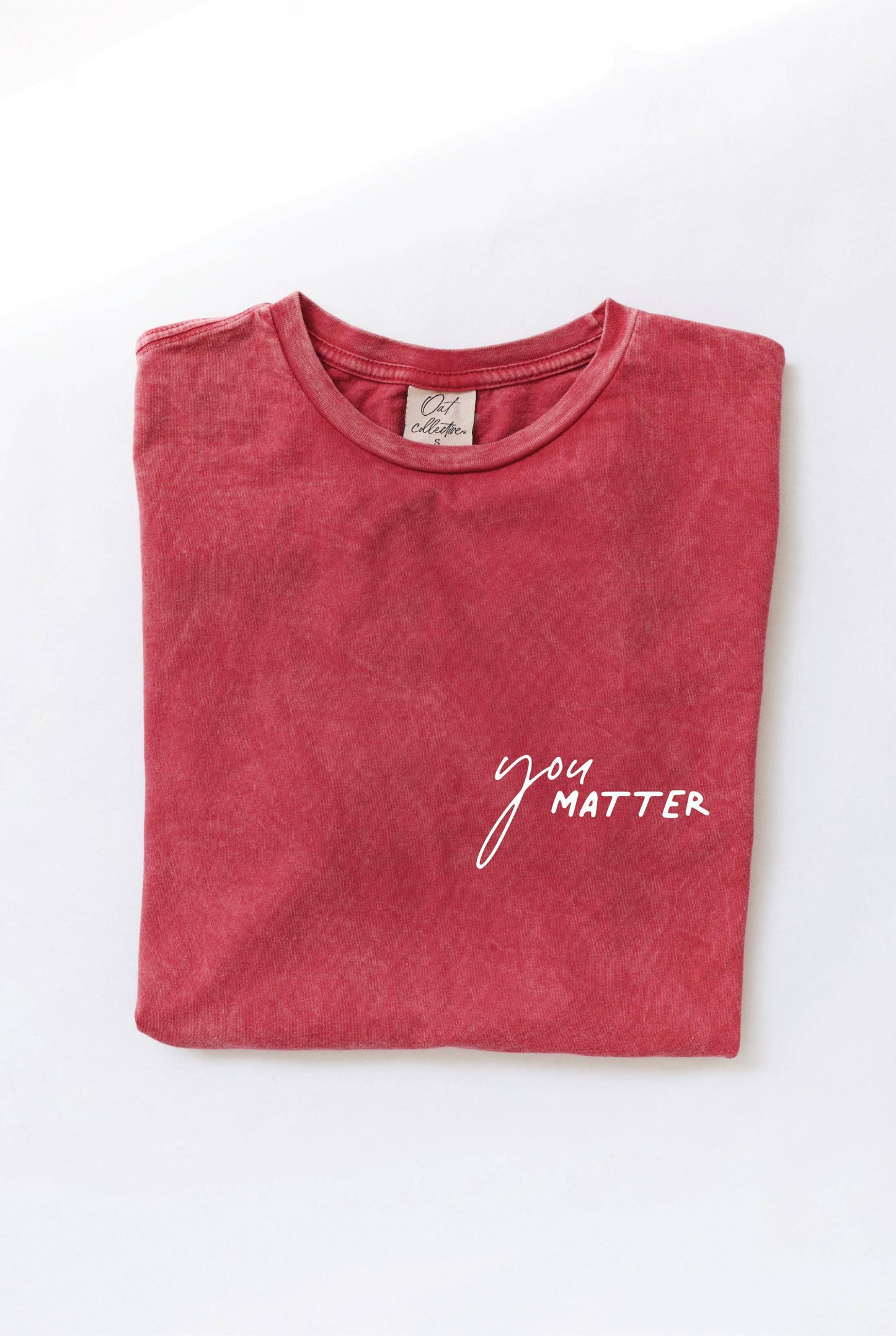 YOU MATTER Front & Back Mineral Graphic Top