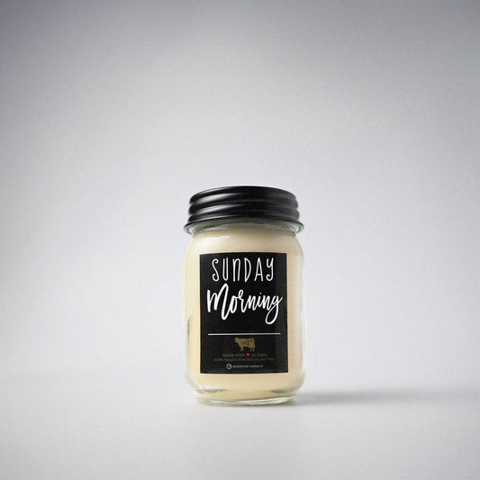 13 oz Mason Jar Candle: Sunday Morning