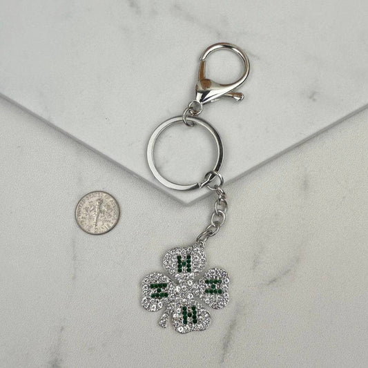 KCS230816-01      Clear crystal flower keychain