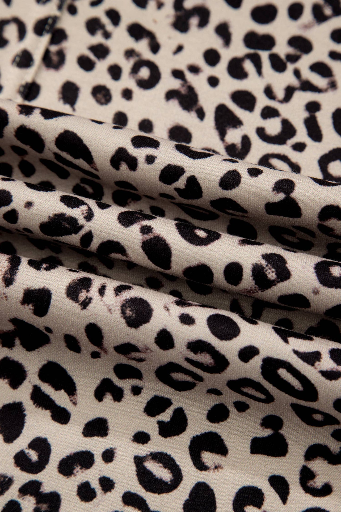 Leopard Print Wide Leg Terry Knit Pants | S-XL