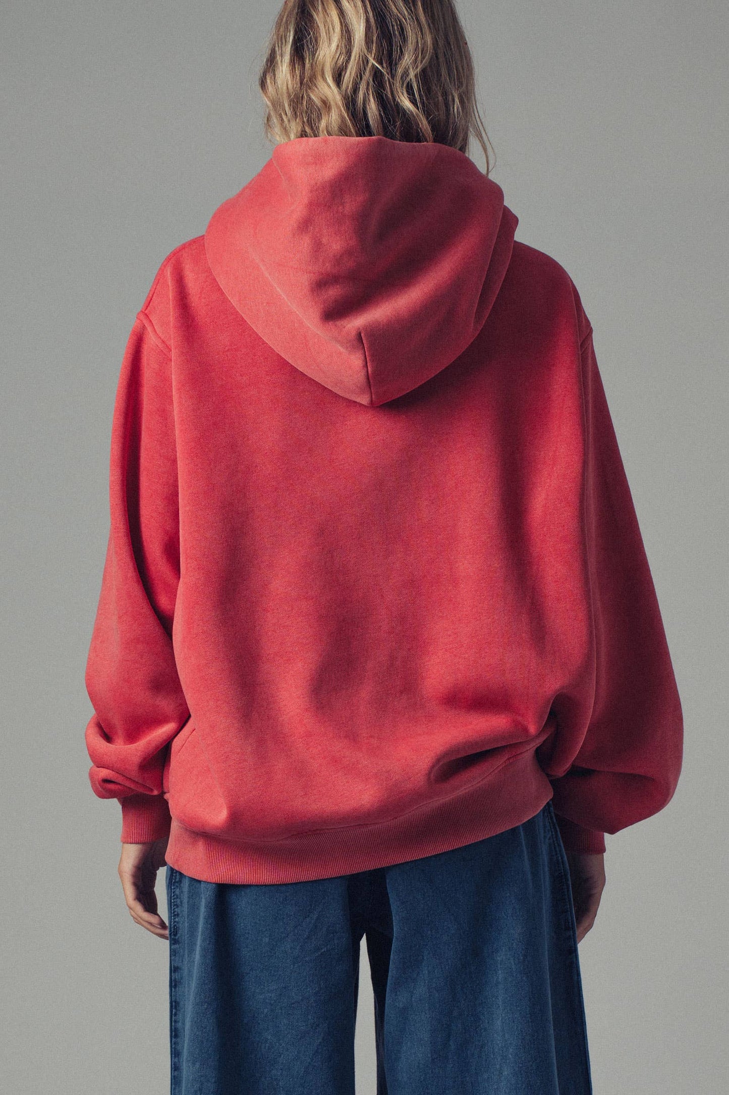 Vintage Wash Oversized Brushed Hoodie
