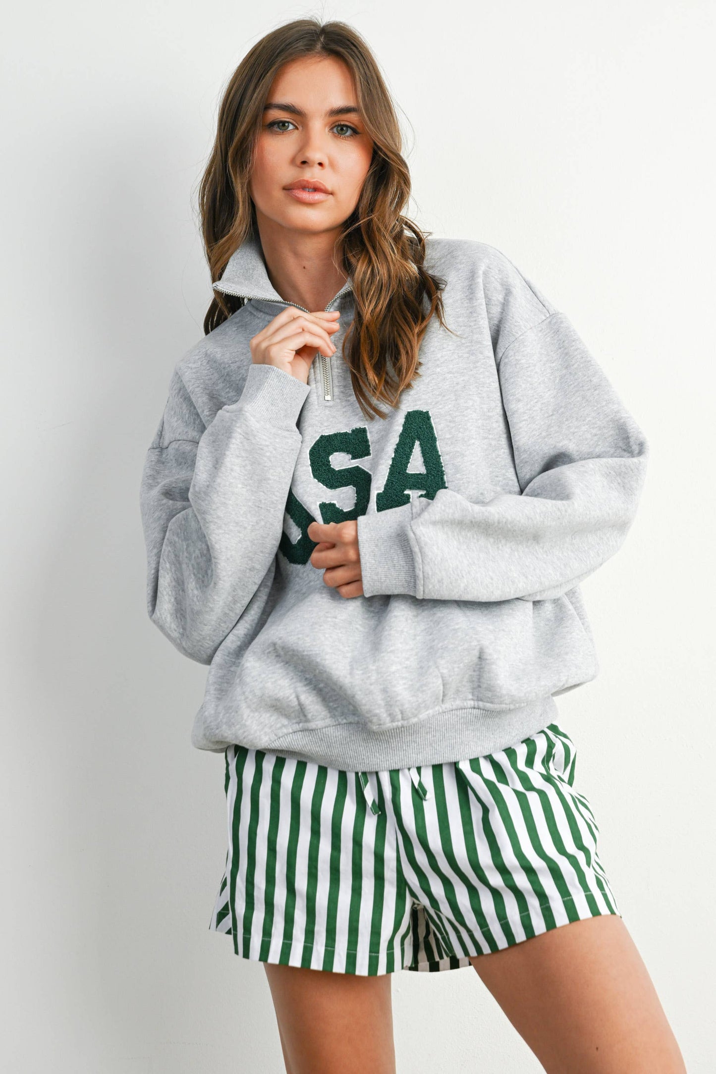 Quarter Zip Long Sleeve Top - BMT7795
