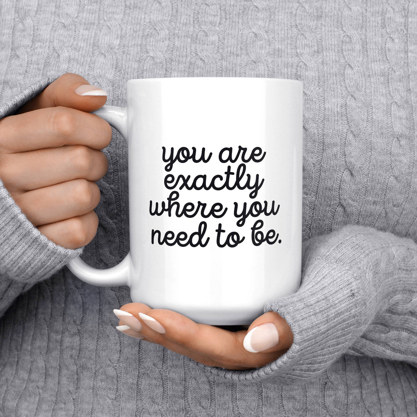 Exactly Where You Need To Be Inspirational Coffee Mug