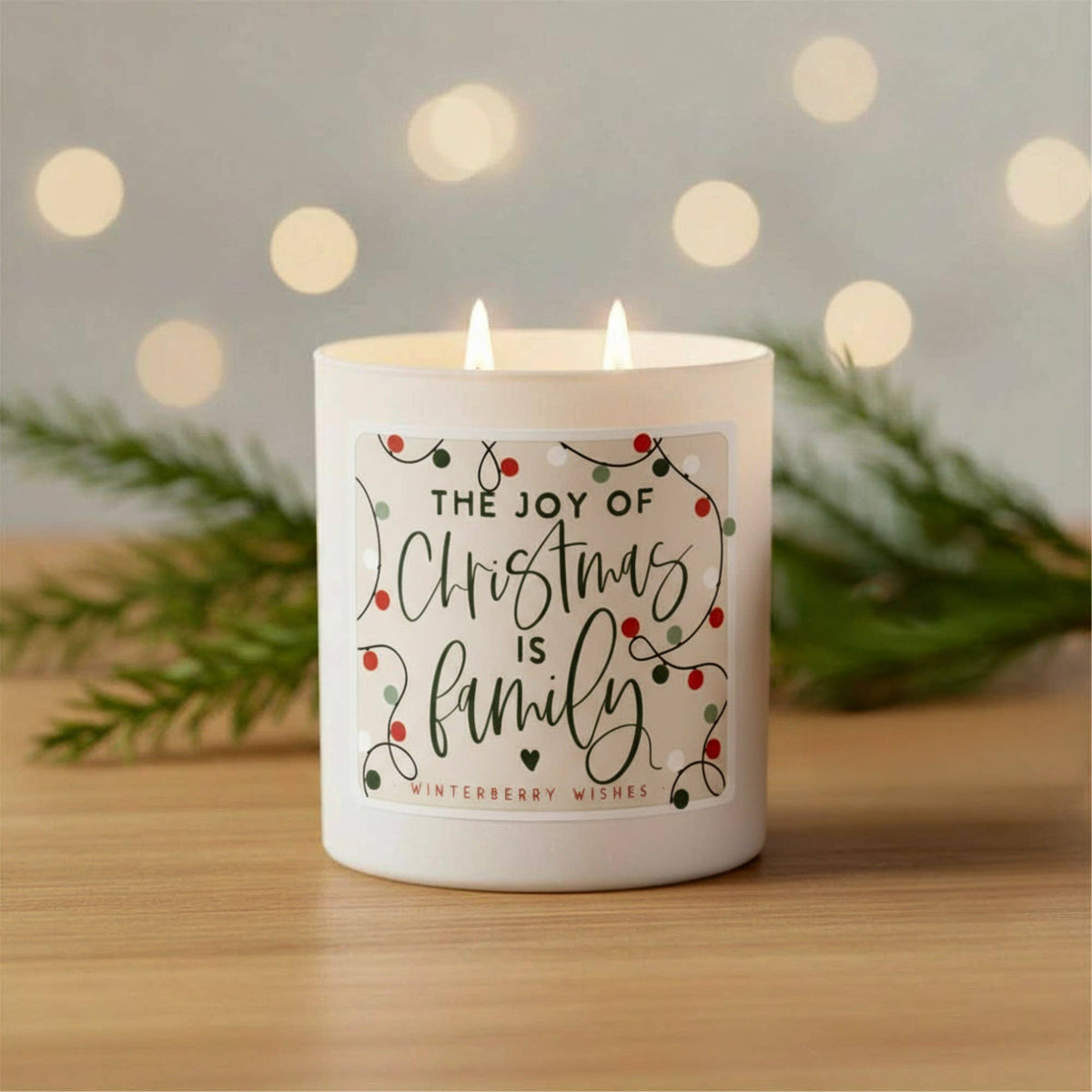 Joy Christmas Lights Christmas Soy-Based Candle