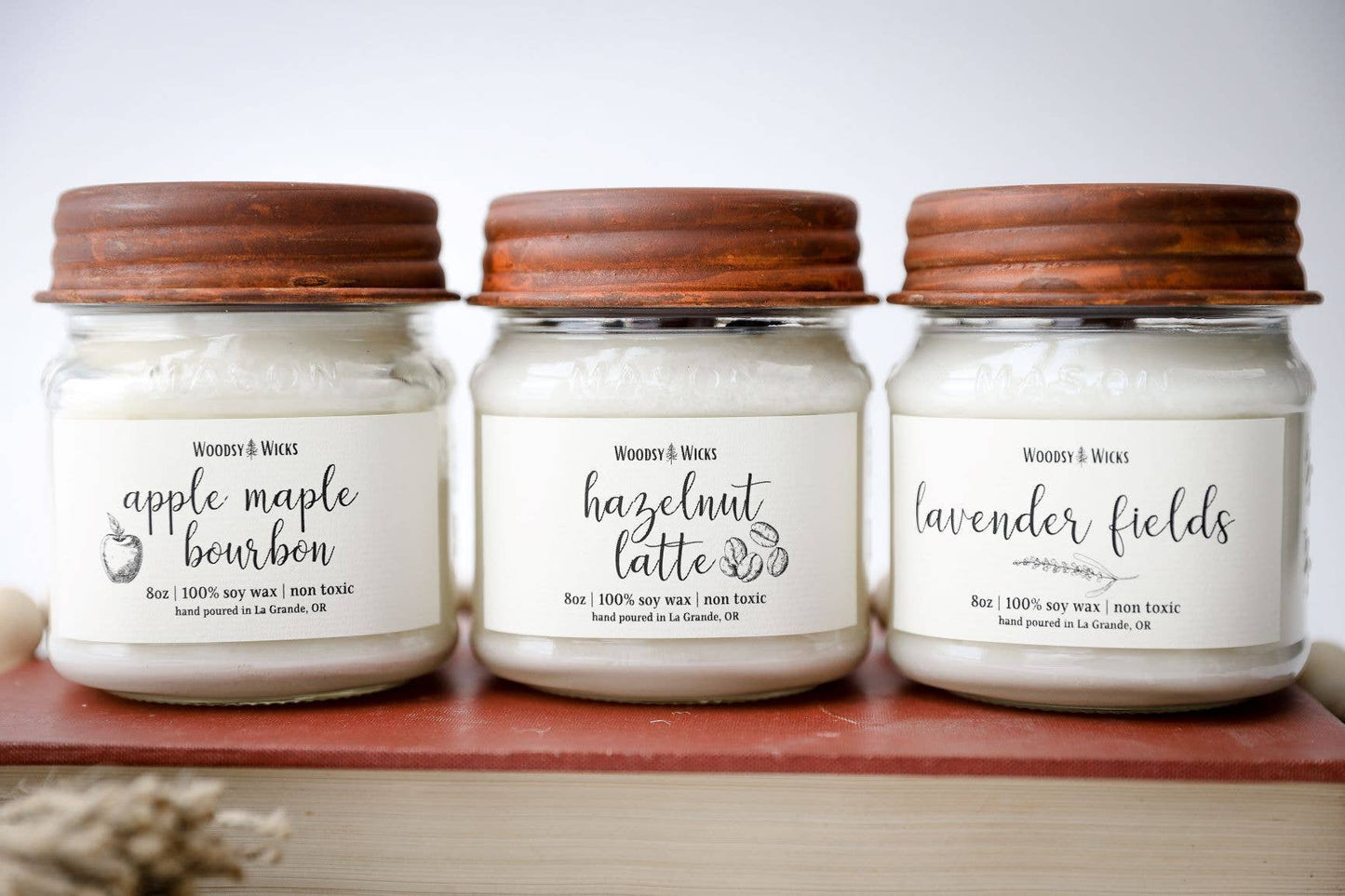 Lavender Fields Soy Wax Candle Rustic Farmhouse