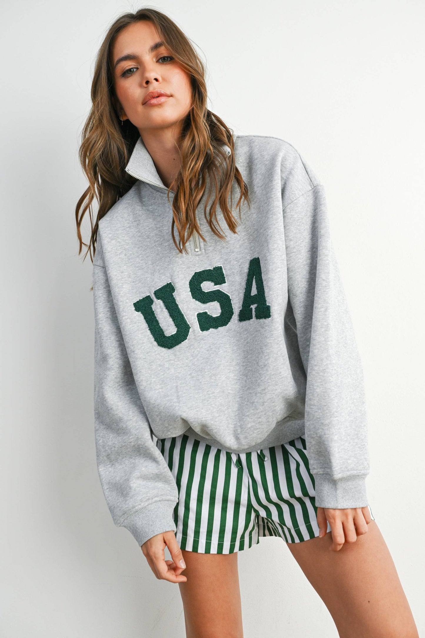 Quarter Zip Long Sleeve Top - BMT7795