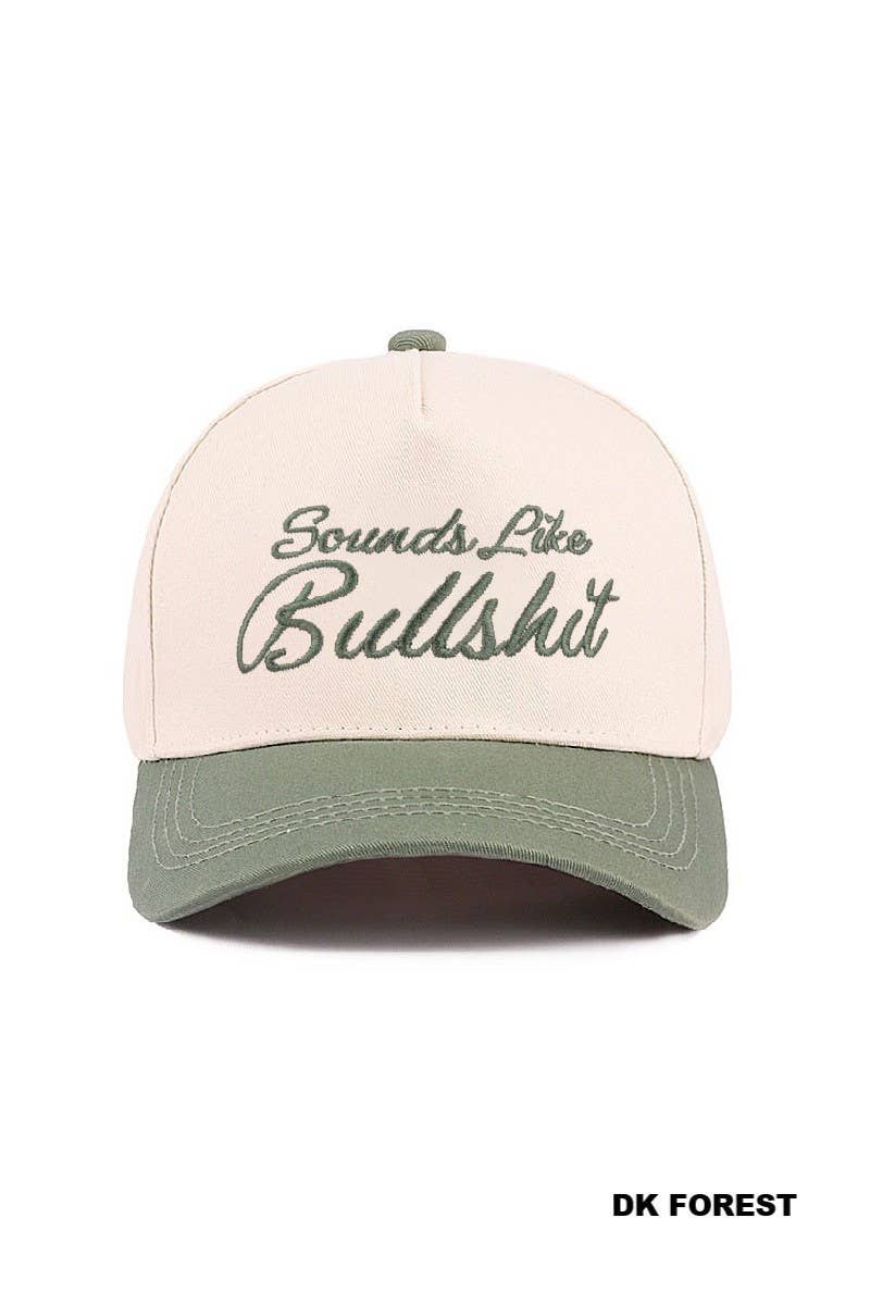Sounds Like Bullshit Two Tone Canvas Cotton Cap