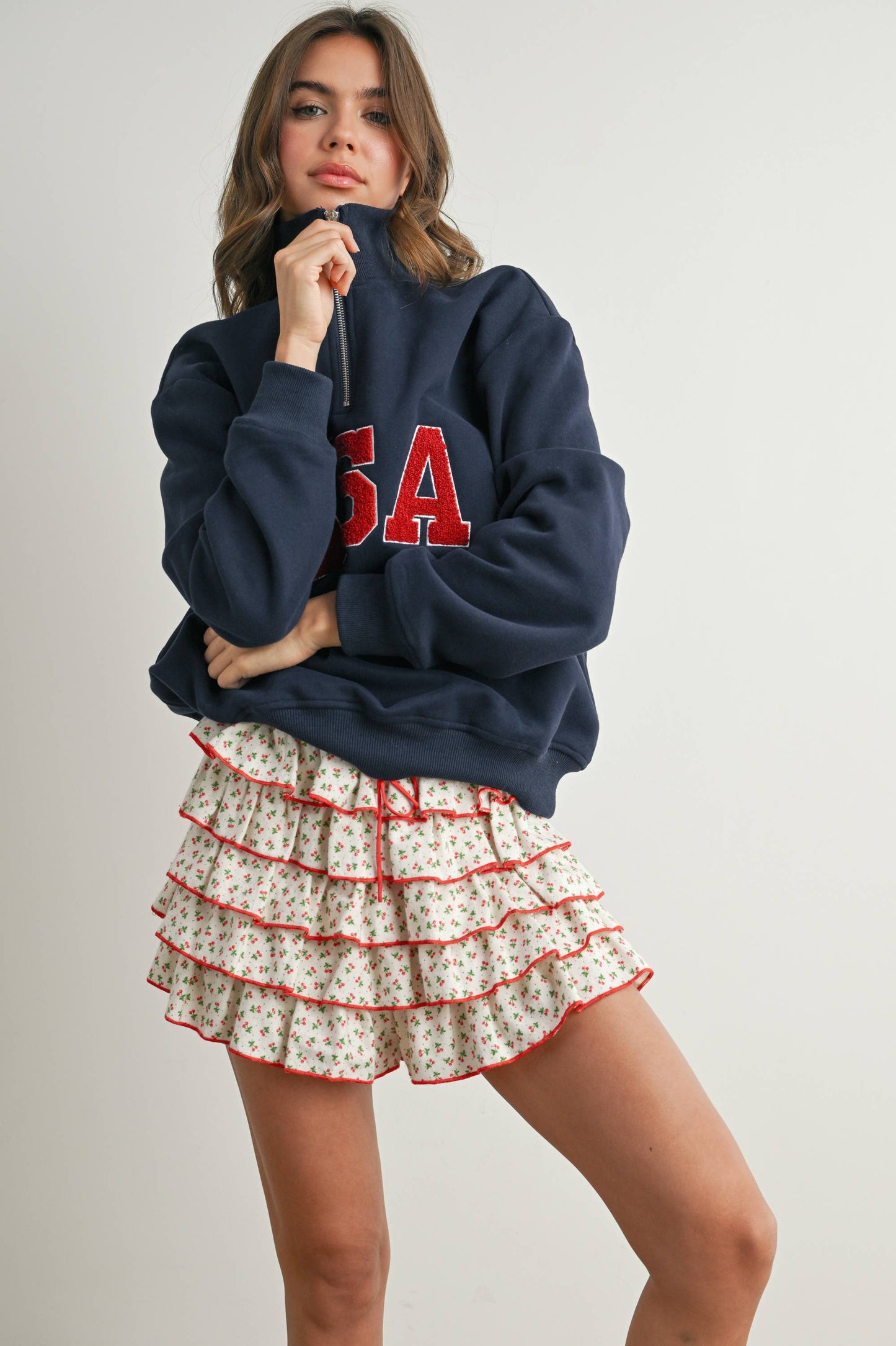 Quarter Zip Long Sleeve Top - BMT7795