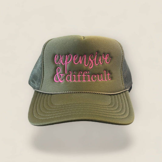 Expensive and Difficult Trucker Hat | Olive