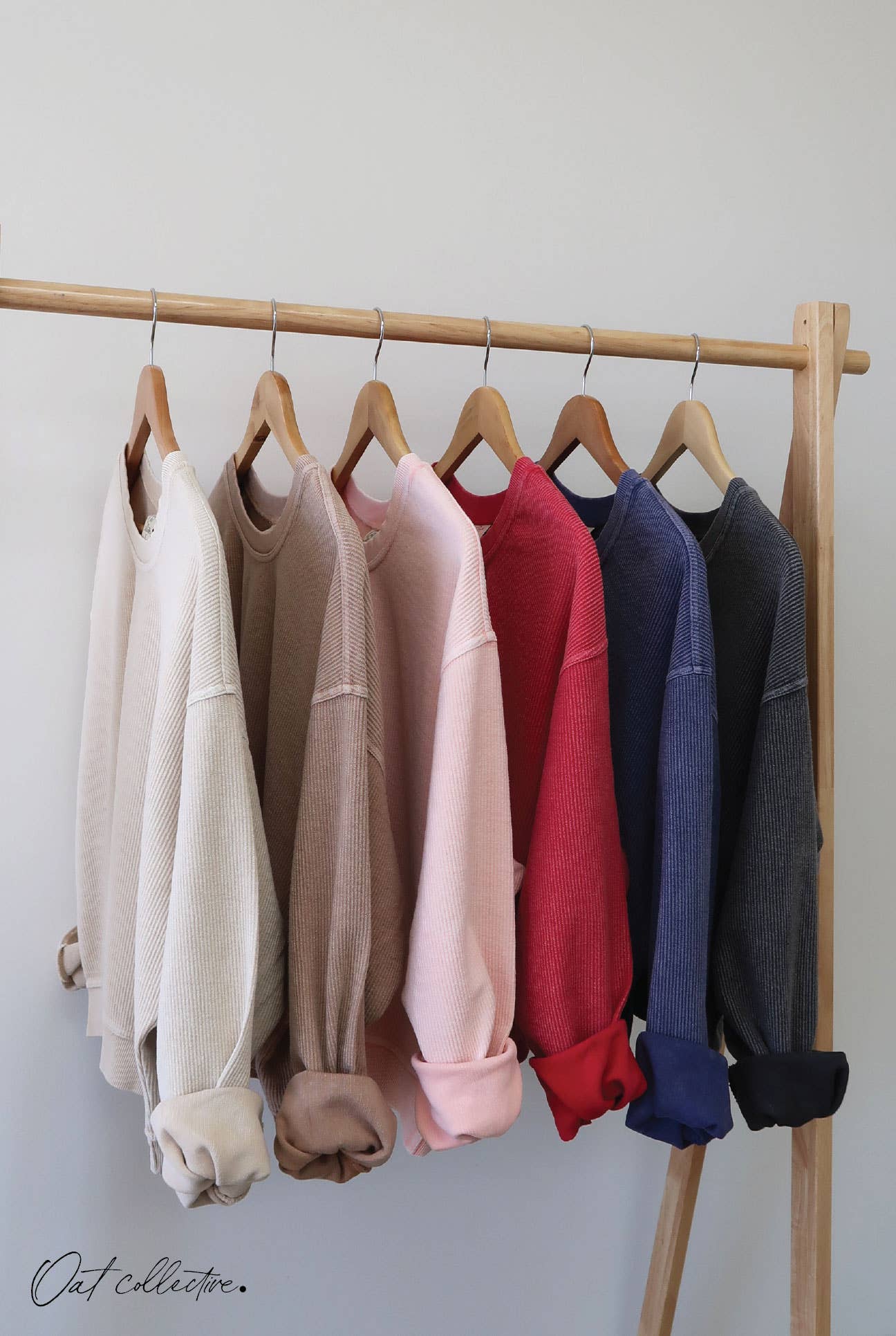 MAMA NECKLINE Cropped Thermal Vintage Pullover