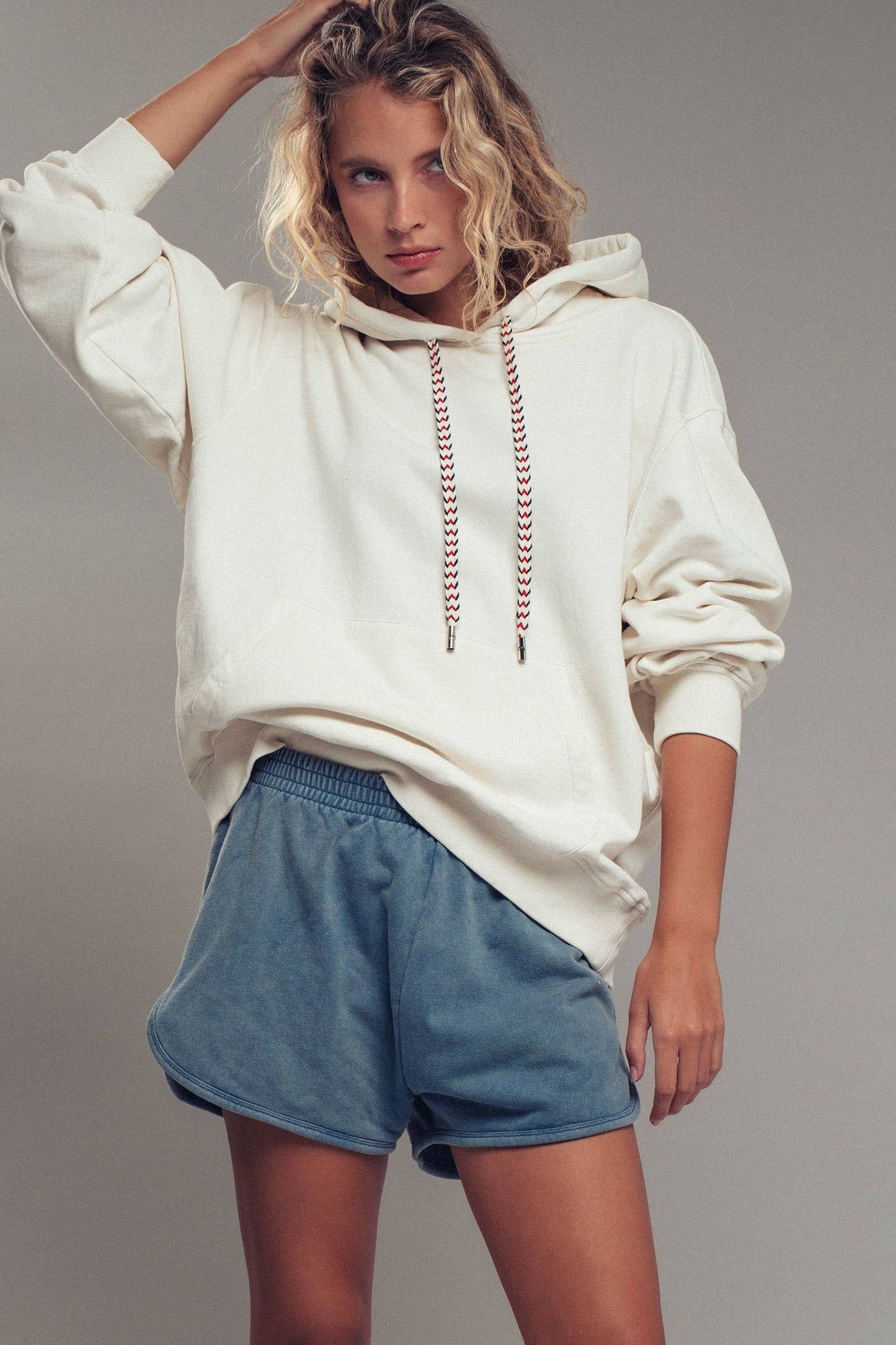 Vintage Wash Oversized Brushed Hoodie