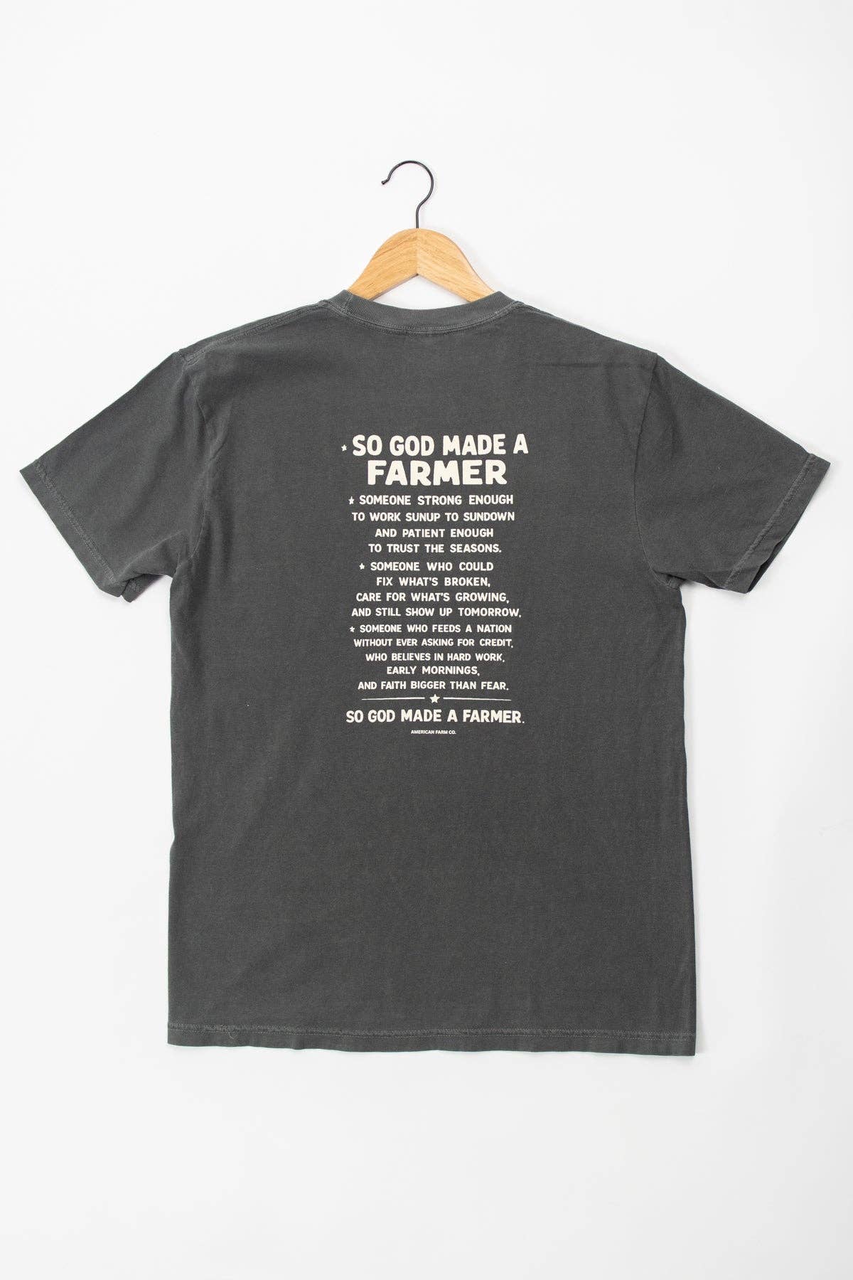 Western 'So God made a Farmer.' Charcoal Graphic Tee
