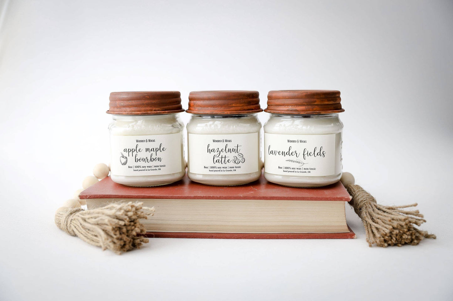 Lavender Fields Soy Wax Candle Rustic Farmhouse