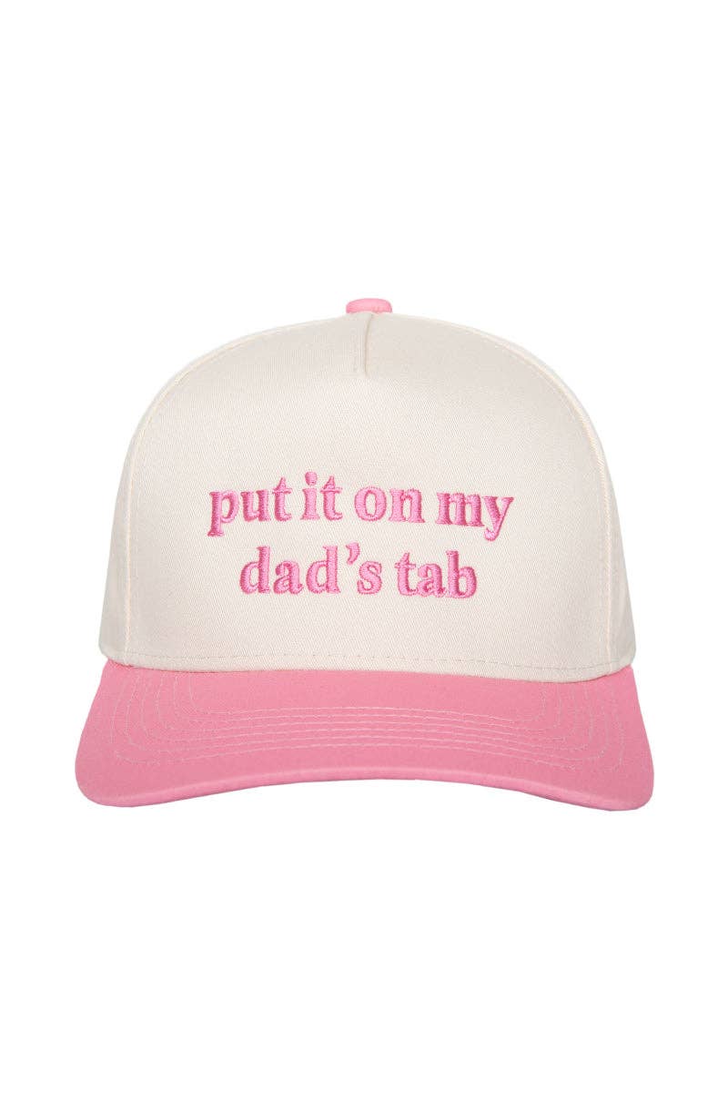 Put It On My Dad's Tab Vintage Trucker Hat Grad Gift