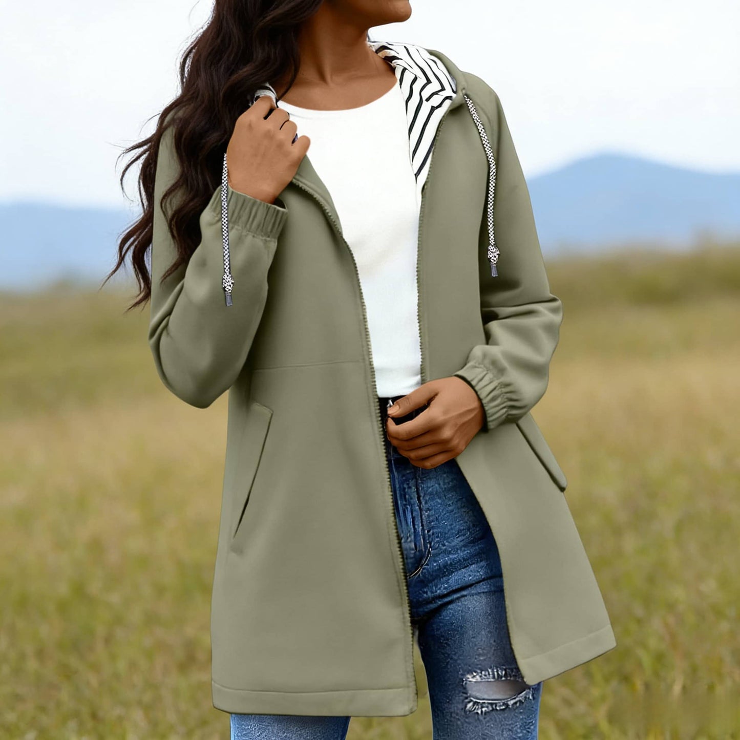 Waterproof hoodie windbreaker hooded raincoat