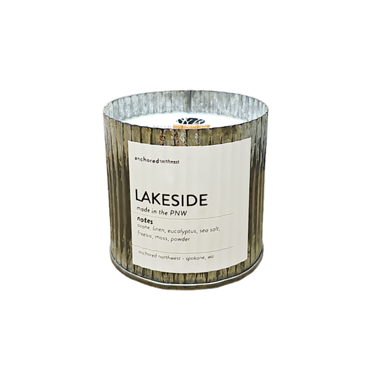 Lakeside Rustic Vintage Farmhouse Wood Wick Candle