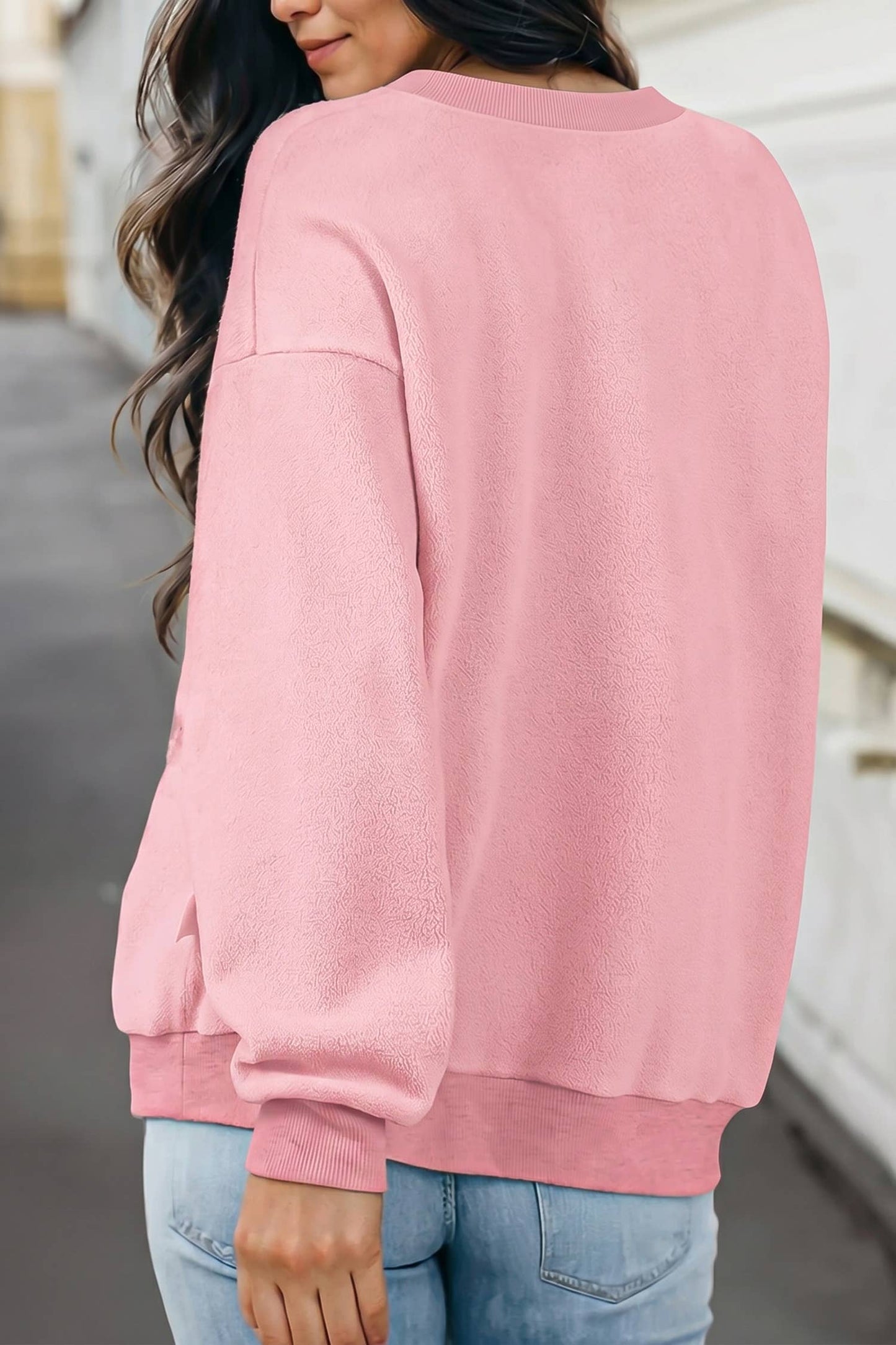 Reversible Oversized Mock Neck Sweatshirt | S-XL