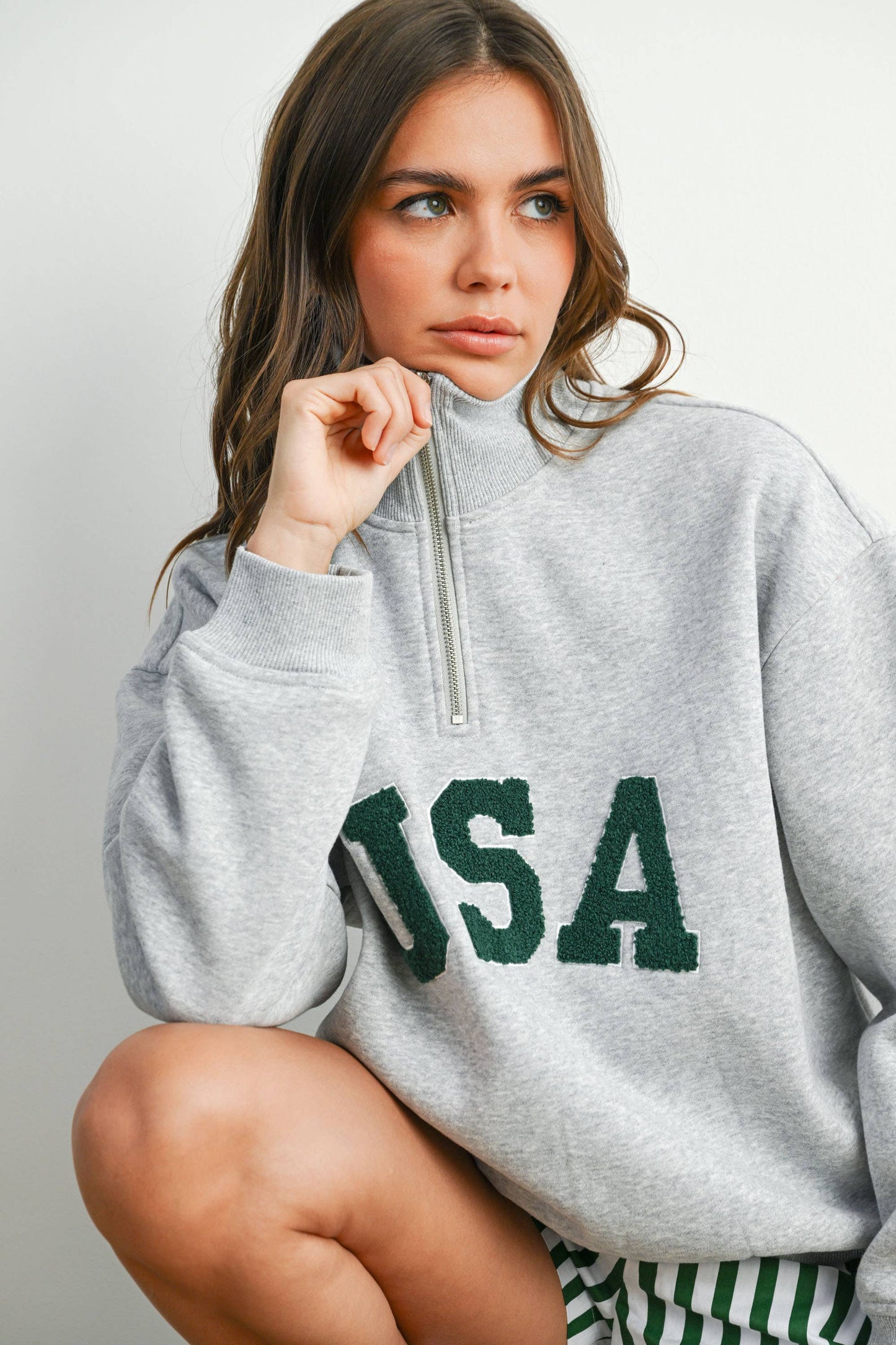 Quarter Zip Long Sleeve Top - BMT7795
