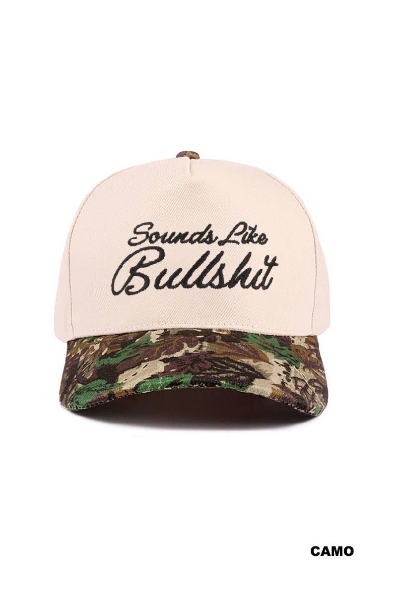 Sounds Like Bullshit Two Tone Canvas Cotton Cap