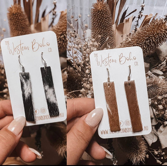 Cowhide Dangle Earrings