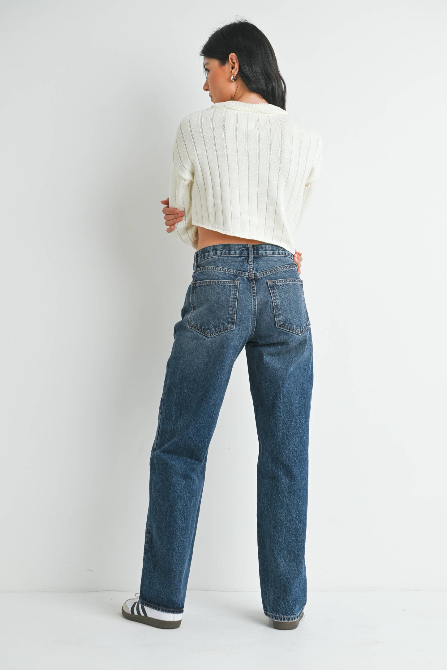 Classic Full Length Relaxed Straight - DARK DENIM - BP470N