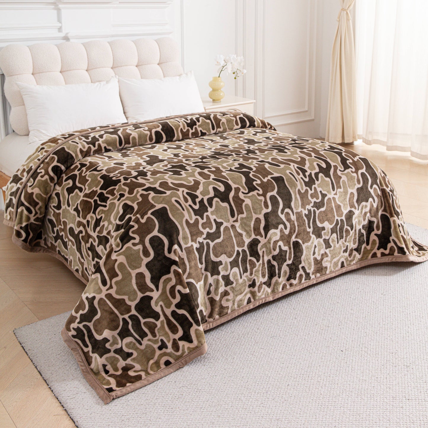 Duck Camouflage King Size Super Soft Plush Blanket