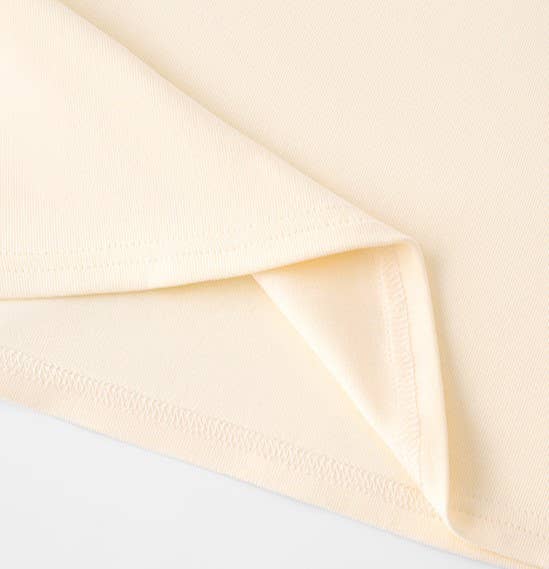 Essential basic plain fitted cotton blend crewneck tee