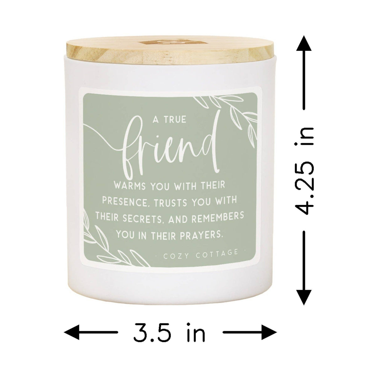 True Friend Warms Friend Gift Soy-Based Candle
