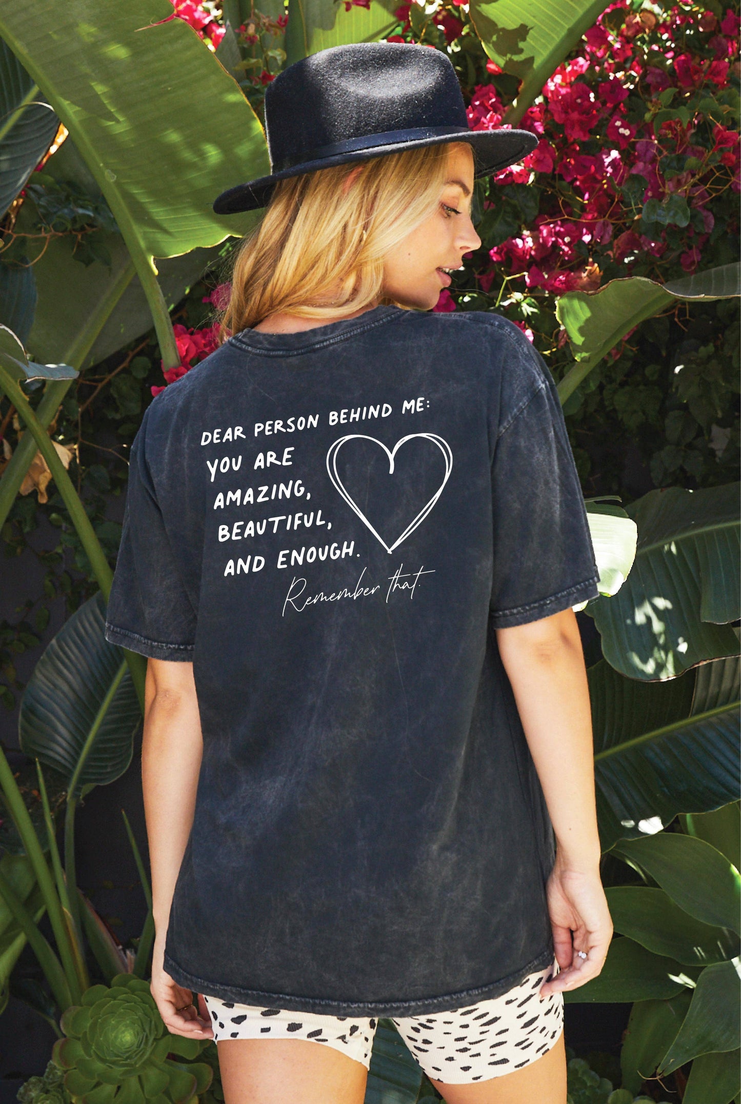 YOU MATTER Front & Back Mineral Graphic Top